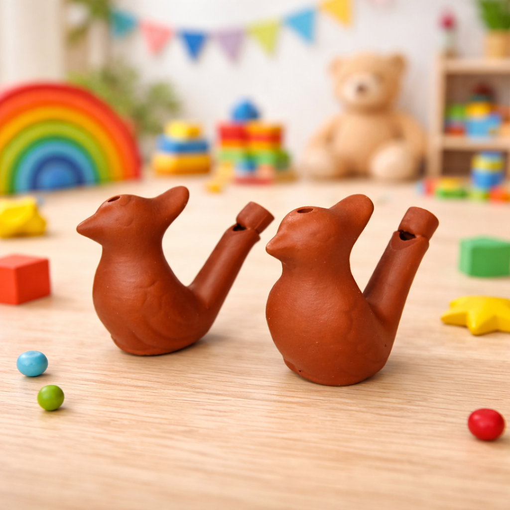 Handmade Terracotta Bird Whistle (Chirping Sound)