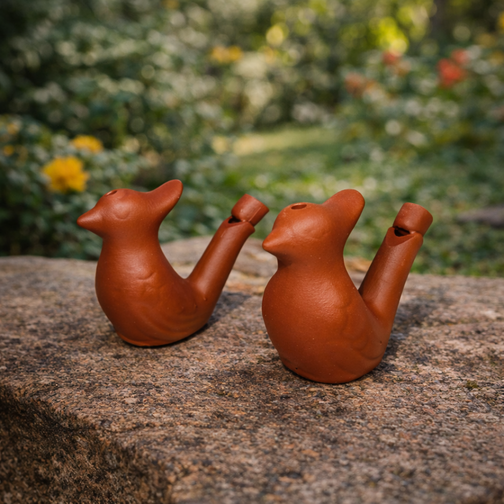 Handmade Terracotta Bird Whistle (Chirping Sound)