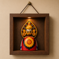 Traditional Yakshagana Inspired Wooden Art Doll