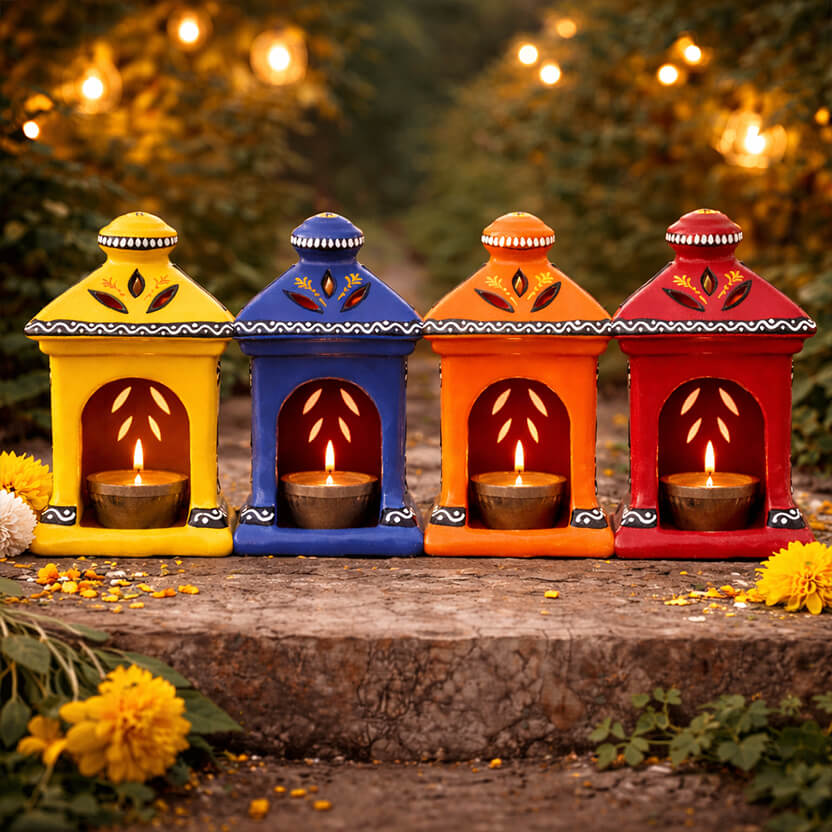Handcrafted Terracotta Hut Diya
