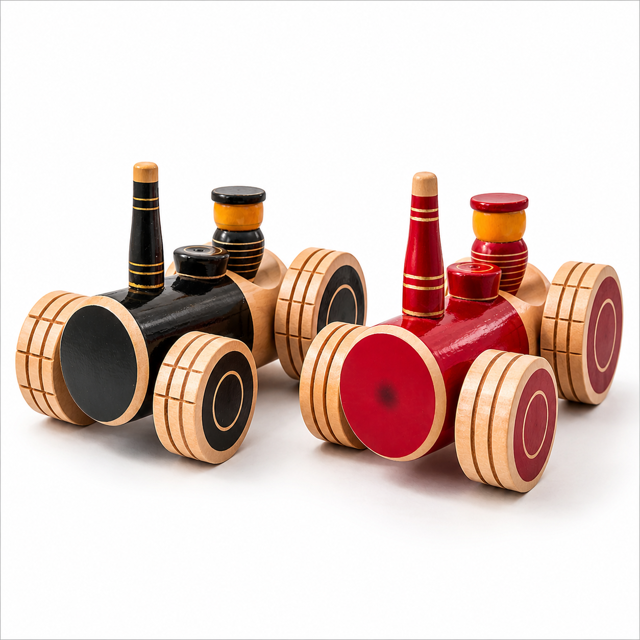 Classic Wooden Tractor Toy Set